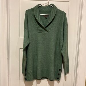 Style & Co. Sage Green Cowl Neck Sweater